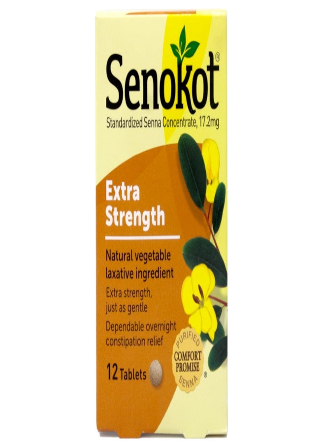 Senokot Extra Strength Natural Vegetable Laxative - 12 Tablets Each (Value Pack of 6) - Image 2